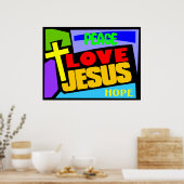 Love Jesus Poster (Keuken)