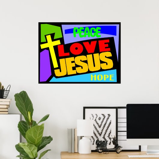 Love Jesus Poster (Thuiskantoor)