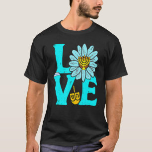 Love Jewish Daisy Hanukkah Pajamas Chanukah PJs Wo T-shirt