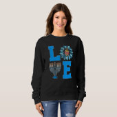 Love Jewish Daisy Hanukkah Pajamas Chanukah PJs Wo Trui (Voorkant volledig)