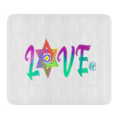 Love Jewish Evil Eye Star of David snijplank (Voorkant)