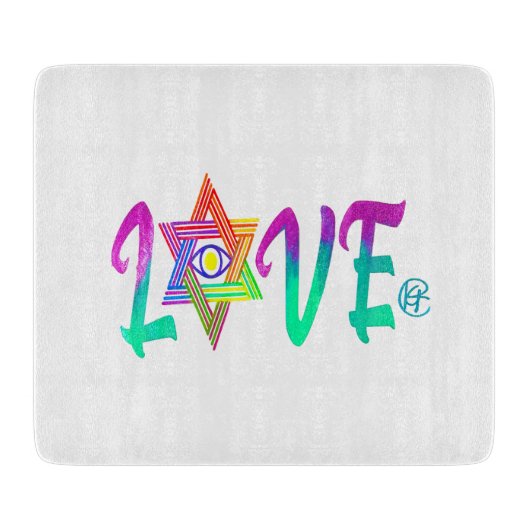 Love Jewish Evil Eye Star of David snijplank (Voorkant)