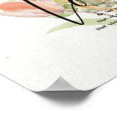 Love-John 3:16 oranje floral Poster (Hoek)