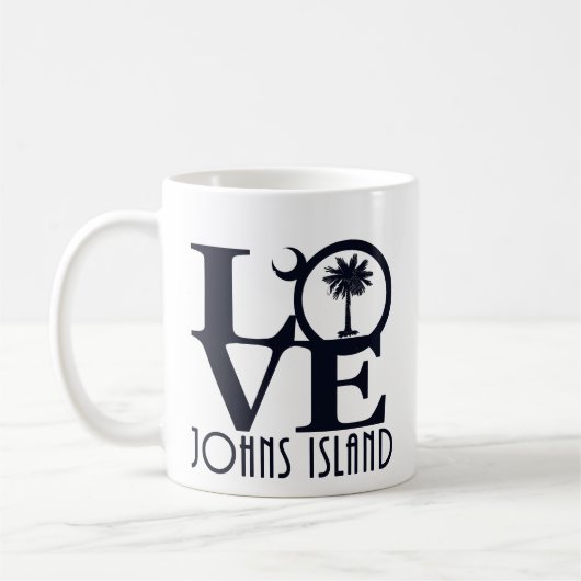 LOVE Johns Island SC 11oz Koffiemok (Links)