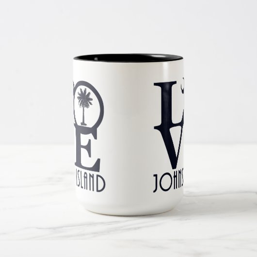 LOVE Johns Island SC 15oz Tweekleurige Koffiemok (Center)