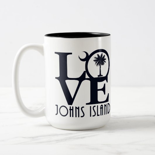 LOVE Johns Island SC 15oz Tweekleurige Koffiemok (Links)