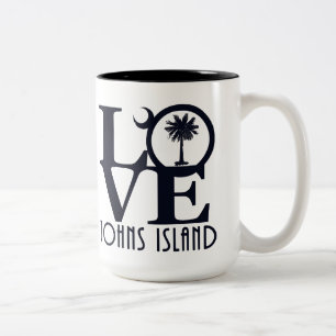 LOVE Johns Island SC 15oz Tweekleurige Koffiemok