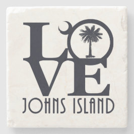 LOVE Johns Island SC Stenen Onderzetter