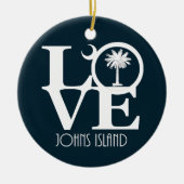 LOVE Johns Island, South Carolina Keramisch Ornament (Voorkant)