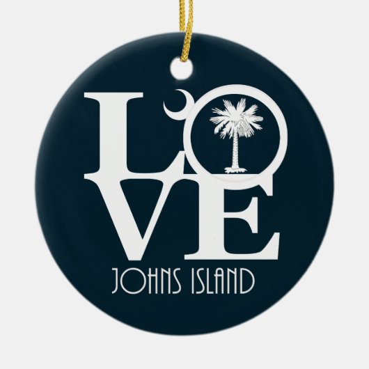 LOVE Johns Island, South Carolina Keramisch Ornament (Voorkant)