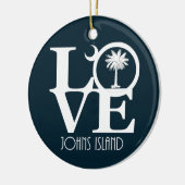 LOVE Johns Island, South Carolina Keramisch Ornament (Links)