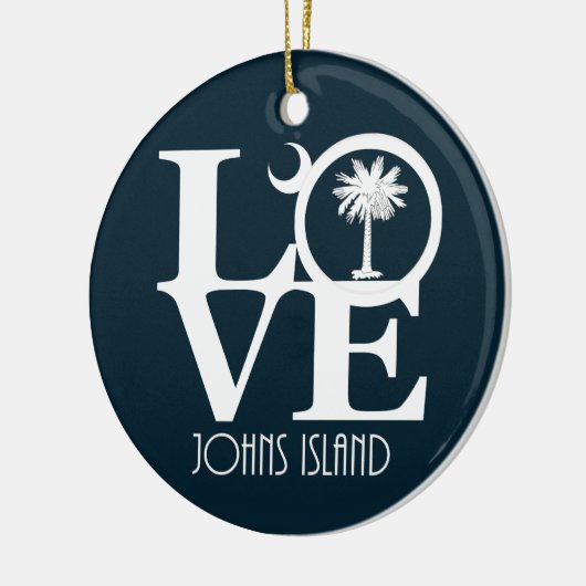 LOVE Johns Island, South Carolina Keramisch Ornament (Links)