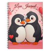 Love Journal - Penguin Love Notebook Notitieboek (Voorkant)