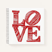 LOVE Journals , Valentine's day gift Notebook Notitieboek (Voorkant)