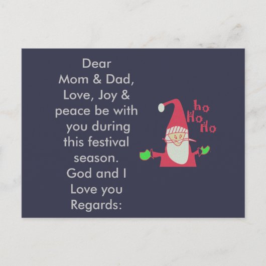 Love Joy and Peace Mam, nieuw geïnspireerd design Feestdagenkaart (Voorkant)