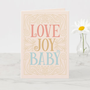 Love Joy Baby - Nieuwe baby felicitaties Kaart