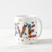 LOVE Joy Butterflies | Inspirational Motivational Koffiemok (Voorkant rechts)
