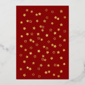 Love Joy Cheer Seasons Greetings Gold Folie Feestdagenkaart (Achterkant)