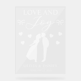 Love & Joy Custom Wedding Acryl Bord