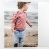 Love & Joy Familie Foto's QR Code Video Boodschap Drieluik Wenskaart (Binnenzijde eerst)