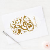 Love & Joy-Gold_ Ovale Sticker (Envelop)