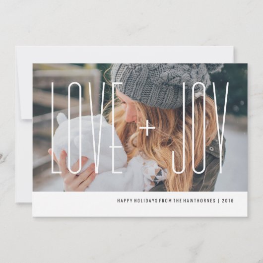 Love+Joy Holiday Kaart - Sneeuw (Voorkant)