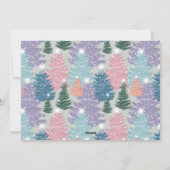 Love Joy Hope Pastel Kerstmis Forest 3 Foto Feestdagenkaart (Achterkant)