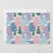 Love Joy Hope Pastel Kerstmis Forest 3 Foto Feestdagenkaart (Achterkant)