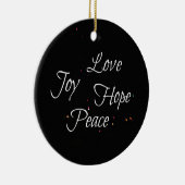 Love Joy Hope Peace Keramisch Ornament (Rechts)