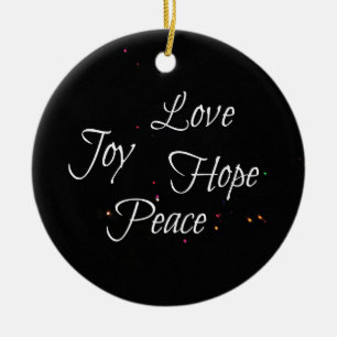 Love Joy Hope Peace Keramisch Ornament