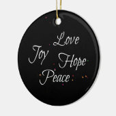 Love Joy Hope Peace Keramisch Ornament (Links)