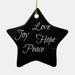 Love Joy Hope Peace Keramisch Ornament