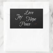 Love Joy Hope Peace Rechthoekige Sticker (Tas)