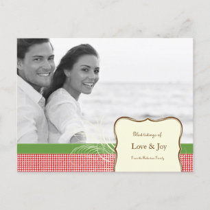 Love & Joy in Houndstooth Feestdagenkaart