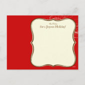 Love & Joy in Houndstooth Feestdagenkaart (Achterkant)