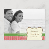 Love & Joy in Houndstooth Feestdagenkaart (Voorkant)