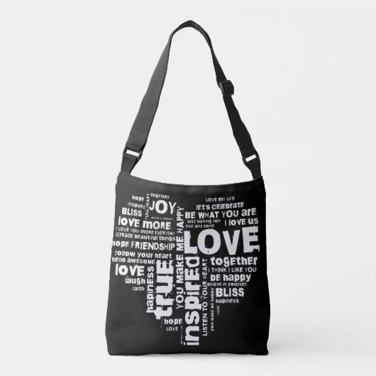 Love Joy Inspiration Words Valentijn day Crossbody Tas (Voorkant)