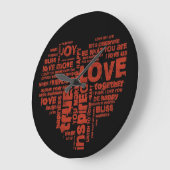 Love Joy Inspiration Words Valentijn day Grote Klok (Hoek)