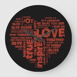 Love Joy Inspiration Words Valentijn day Grote Klok