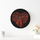 Love Joy Inspiration Words Valentijn day Grote Klok (Huis)