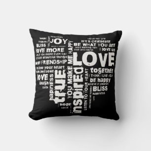 Love Joy Inspiration Words Valentijn day Kussen