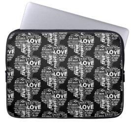 Love Joy Inspiration Words Valentijn day Laptop Sleeve