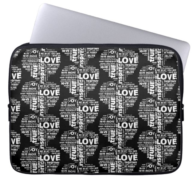 Love Joy Inspiration Words Valentijn day Laptop Sleeve (Voorkant)