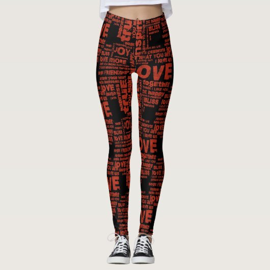 Love Joy Inspiration Words Valentijn day Leggings (Voorkant)