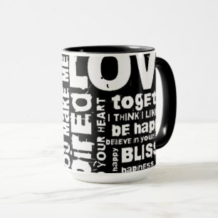 Love Joy Inspiration Words Valentijn day Mok