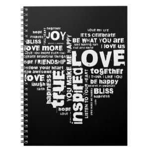 Love Joy Inspiration Words Valentijn day Notitieboek