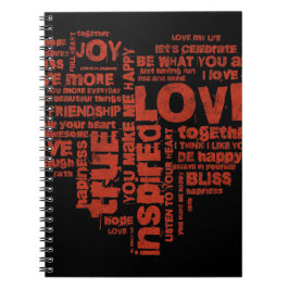 Love Joy Inspiration Words Valentijn day Notitieboek