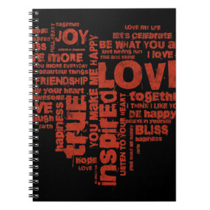 Love Joy Inspiration Words Valentijn day Notitieboek