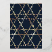 Love Joy Light Star van David Happy Hanukkah Foto Folie Feestdagenkaart (Achterkant)