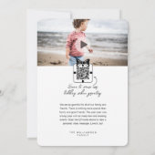 Love & Joy Modern Minimal QR Code Videoboodschap Feestdagenkaart (Achterkant)